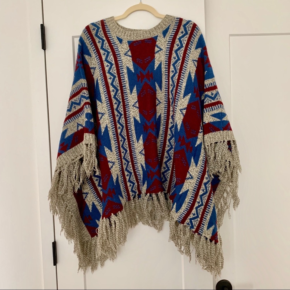 Tribal Pattern Poncho